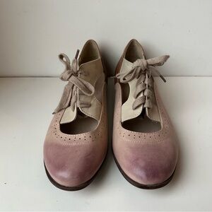 RESTRICTED Women's Size 9 Brogue Mary Jane Flats Lace Up Oxford Cut Out Shoes